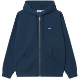 Obey Puloverji Established Works Bold Zip Hood Ii Fleece Modra Cene