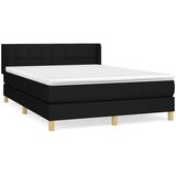  Krevet s oprugama i madracem crni 140x200 cm od tkanine | shoptok.hr