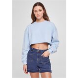 UC Ladies Ladies Cropped Flower Embroidery Terry Crewneck balticblue Cene