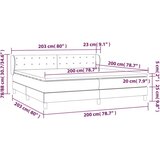  Krevet s oprugama i madracem tamnosivi 200 x 200 cm od tkanine | shoptok.hr