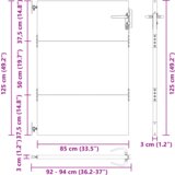 vidaXL Vrtna vrata Crna 105 x 125 cm Čelik s praškastim premazom | shoptok.hr