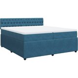 vidaXL Box spring postelja z vzmetnico modra 200x200 cm žamet, (21309052) Cene