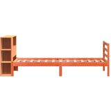 vidaXL Krevet s regalom za knjige bez madraca 75 x 190 cm masivno drvo | shoptok.hr