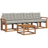  Set vanjskih sofa 5 kom. Prirodna i svijetlo siva | shoptok.hr