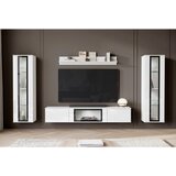 Livetastic DNEVNI REGAL, bela, bela, visoki sijaj | Shoptok.si