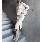 Gemre Beige Taisa sweater and skirt set | shoptok.hr