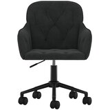  Okretna uredska stolica crna baršunasta | shoptok.hr