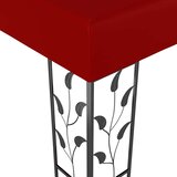 Sjenica s LED svjetlosnim trakama 3 x 3 m crvena boja vina | shoptok.hr
