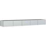  Povišena vrtna gredica 400 x 80 x 45 cm pocinčani čelik srebrna | Eponuda.com