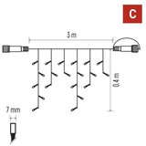  LED spoljašnji svetlosni niz 50xLED/3x0,4m IP44 hladno belo svetlo | Eponuda.com