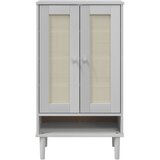 Ormarić za cipele SENJA izgled ratana bijeli 59,5x35x107cm drvo | shoptok.hr