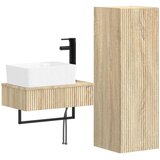  Set namještaja za kupaonicu 2 kom. Hrast sonoma Smeđa 33 x 34,5 x 100 cm | Shoptok.si