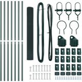 vidaXL set ogradnih stupova set od 2 zeleni metalna mreža 10 x 1 m | shoptok.hr