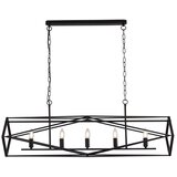 Searchlight Chassis Stropni obesek s 5 lučkami v črni barvi s svečami, (22100832) | Shoptok.si