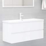 vidaXL Omarica za umivalnik bela 100x38,5x45 cm iverna plošča Cene