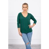 Kesi v-neck blouse green Cene