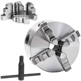 vidaXL stružna glava s 4 čeljustmi in samo-centriranjem 125 mm jeklo | Shoptok.si
