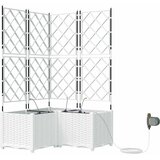  Vrtna saksija 3 pcs Bijeli 80 x 80 x 142 cm Plastika | Eponuda.com