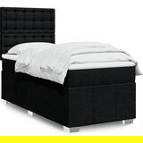 Maison Chic Box spring postelja - Vzmetna postelja z vzmetnico črna 100x200 cm blago SL24020, (21879592) | Shoptok.si