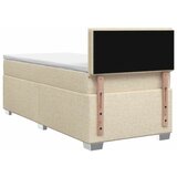  Boxspring krevet s madracem Krem 80 x 200 cm Tkanina - Krem 80 x 200 cm Dizajn s rombovima | shoptok.hr