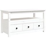Maison Chic Klubska mizica - kavna mizica - Nizka mizica bela 102x49x55 trdna borovina, (21754204) Cene