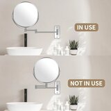 BTREMARY 30 cm stensko kozmetično ogledalo z 7x povečavo | Shoptok.si
