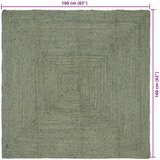  Tepisi za područja Pravokutni Maslinastozelena 160 x 160 cm | Eponuda.com