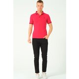 Dewberry T8586 MEN'S POLO NECK T-SHIRT-FUCHSIA-2 | Shoptok.si