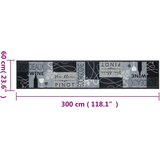  Kuhinjski tepih perivi s uzorkom boce vina 60x300 cm baršunasti | Eponuda.com