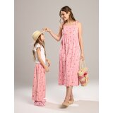 Sinsay Viskozna midi haljina s prugama i voćnim printom | shoptok.hr