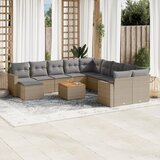 Maison Chic Seti vrtnega pohištva - Vrtna garnitura - Vrtni pohištvo set 12-delna z blazinami bež poli ratan, (21817213) | Shoptok.si