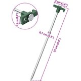 vidaXL Klini za šotor 12 kosov 25 cm 7 mm pocinkano jeklo in PP | Shoptok.si