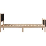  Okvir kreveta Smeđa i crna 75 x 190 cm Masivna borovina | shoptok.hr