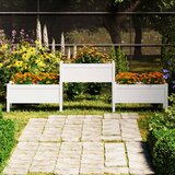 Maison Chic Visoka greda - Greda - Cvetlični Lonec bela 245,5x44x75 cm trdna borovina, (21789905) | Shoptok.si