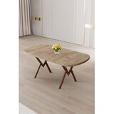 Hanah home trpezarijski sto Flori, 168 × 90 cm, ploča u dekoru atlantskog bora, noge sa završnom obradom u izgledu drveta | Eponuda.com