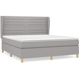  Krevet box spring s madracem svjetlosiva 160x200 cm tkanina | shoptok.hr