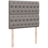 vidaXL Krevet s oprugama i madracem smeđesivi 120 x 190 cm od tkanine | shoptok.hr