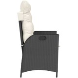  3-dijelni bistro set s jastucima crni od poliratana | shoptok.hr
