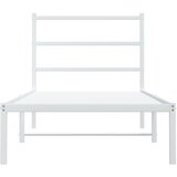  Metalni okvir za krevet s uzglavljem bijeli 90 x 190 cm | shoptok.hr
