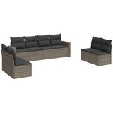  8-dijelni set vrtnih sofa od poliratana s jastucima sivi | shoptok.hr