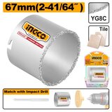 Ingco hsb40671 karbidna kruna za pločice 67mm super ( HSB40671 ) Cene