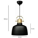 Opviq luster AYD-3724, crni | Eponuda.ba