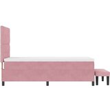  Postelja z vzmetnico z vzmetnico Roza 90 x 190 cm Žamet, (5000128369) | Shoptok.si