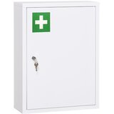 Nesta Zaklepna stenska omara za zdravila, 2 ključa, jeklo, bela, 40 x 15 x 53,5 cm, za kopalnico in kuhinjo, (5000493123) | Shoptok.si