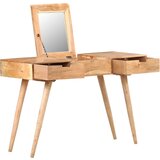 vidaXL Kozmetična mizica z ogledalom 112x45x76 cm trden akacijev les | Shoptok.si