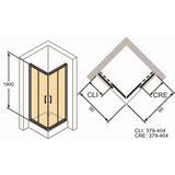 Huppe ČETVRTASTA TUŠ KABINA 90X90 VISINA 1900cm | Eponuda.com