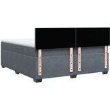  Krevet s oprugama i madracem tamnosivi 200x200 cm baršunasti | shoptok.hr