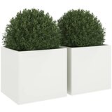 Sadilice 2 kom bijele 49 x 47 x 46 cm od čelika | Eponuda.com