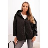 Kesi Włoski Women's quilted jacket with a hood black | shoptok.hr