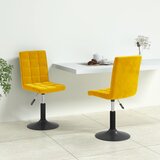 Maison Chic Vrtljivi Jedilni stoli - Vzorci stoli 2 kosa gorčično rumen žamet A1803, (22030971) | Shoptok.si